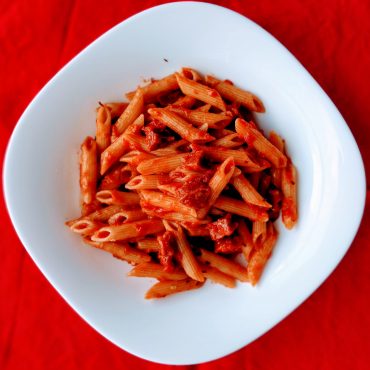 Penne with cherry tomatoes