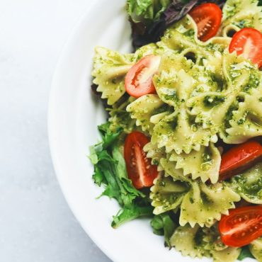 Image of pasta with parsley pesto dish